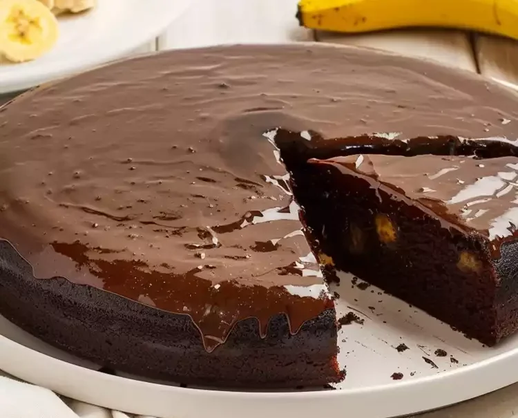 Bolo de Banana e Chocolate