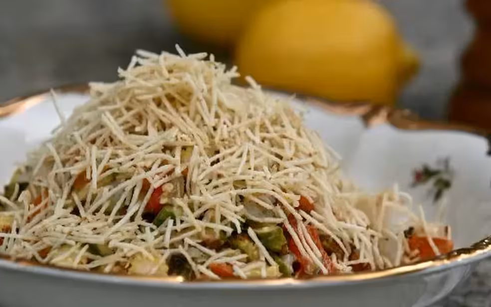 Salpicão de Bacalhau na grelha