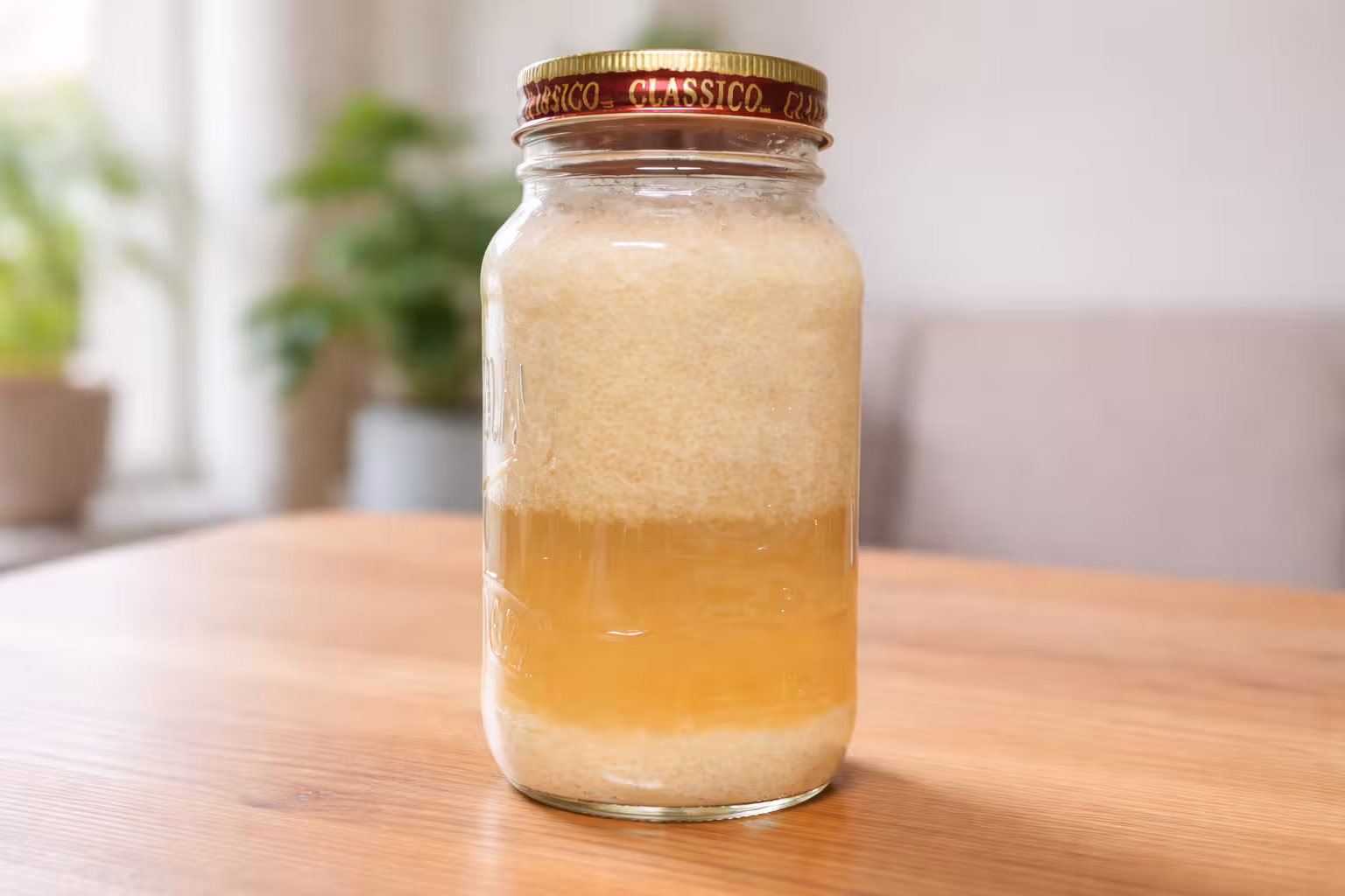 Fermento de batata pronto.