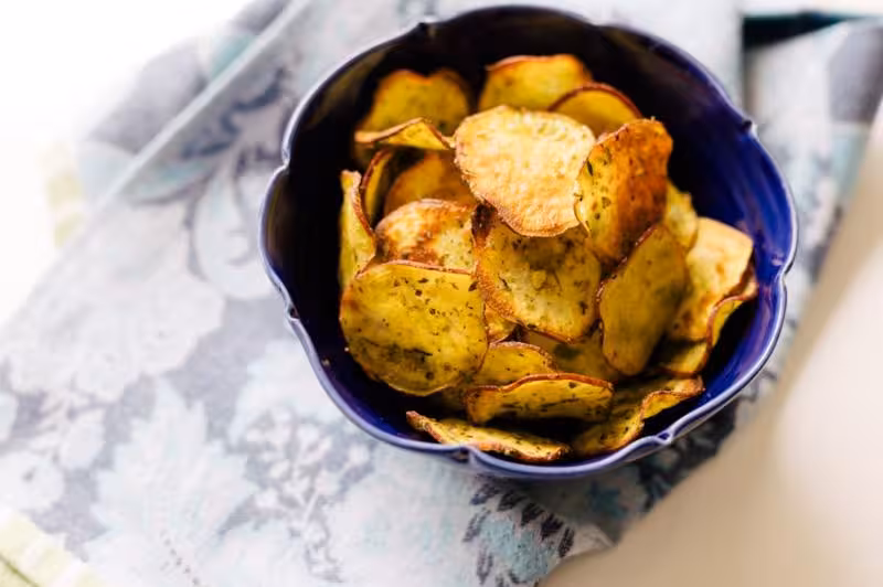 Chips de Batata Doce na Air Fryer