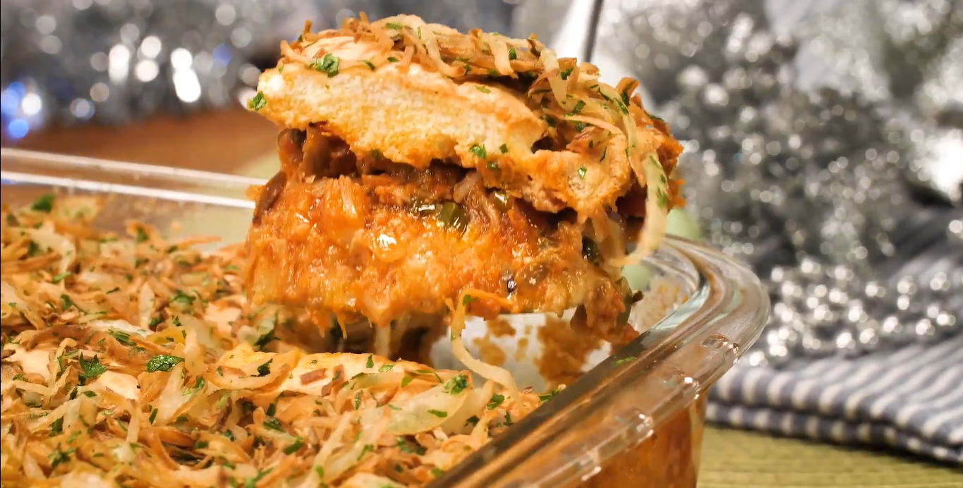 Torta de Bacalhau com Purê de Batatas