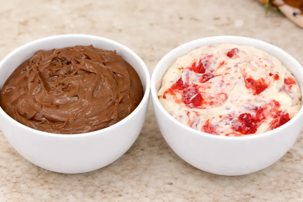 Recheios para Ovos de Páscoa – Creme de Avelã e Leite Ninho com Morango