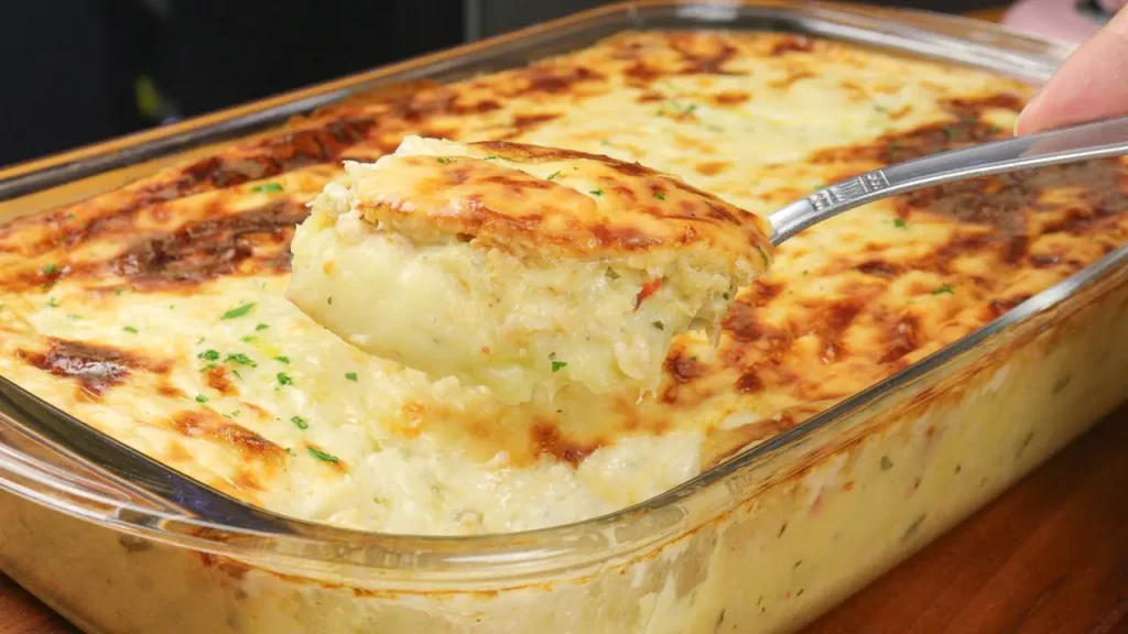 Bacalhau Gratinado com Purê Cremoso