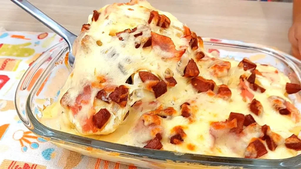 Batata Recheada ao Forno em Camadas