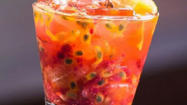 Drink de Morango e Maracujá Sem Álcool