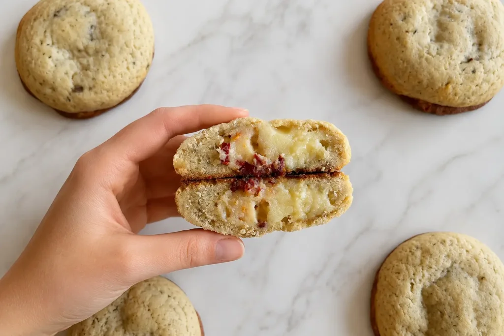Cookie de manjericão com queijo brie e tomate seco surpreende pelo sabor inusitado