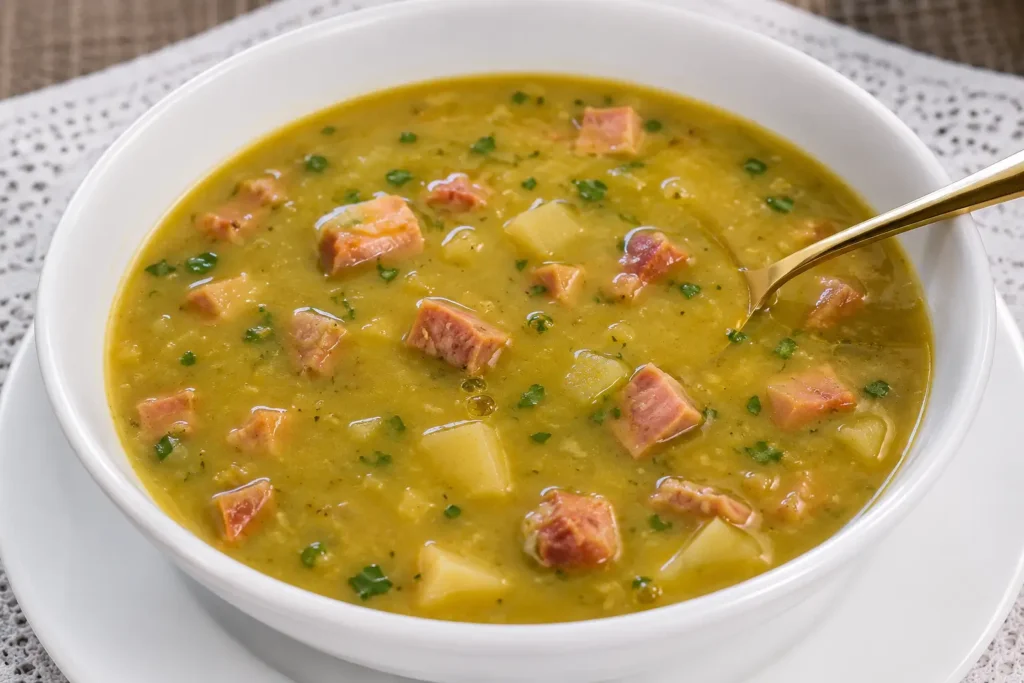 Sopa de Ervilha com Bacon e Carne Seca