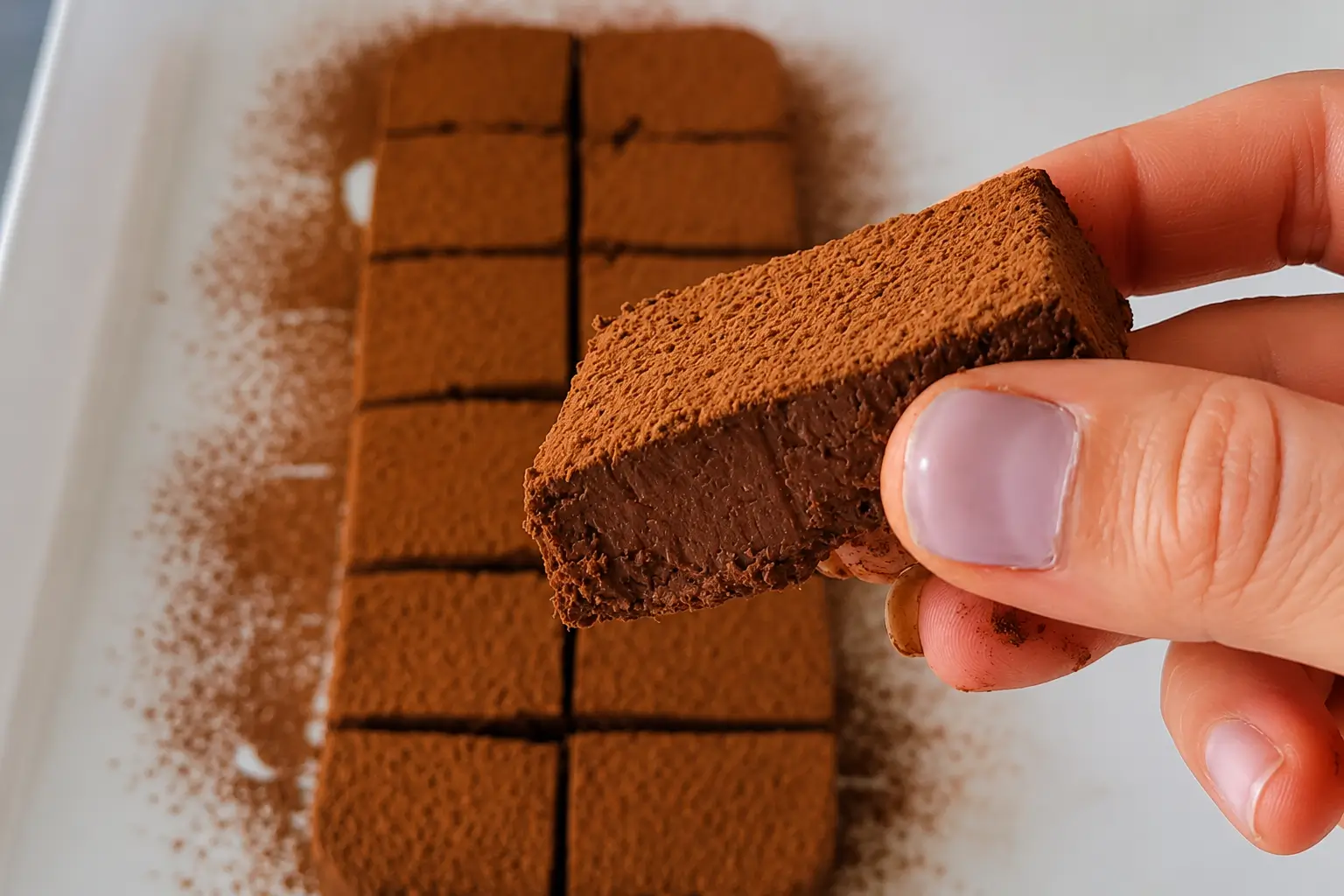 Fudge de chocolate com couve-flor