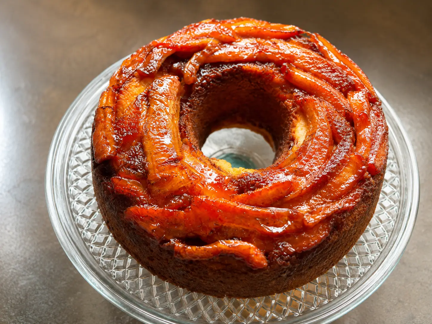 Bolo de banana caaramelizada