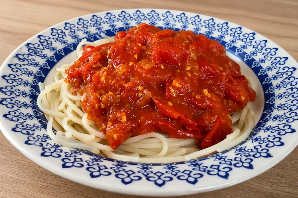 Molho de Tomate Simples com Tomatinhos