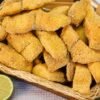 Filé de Peixe Empanado no Fubá